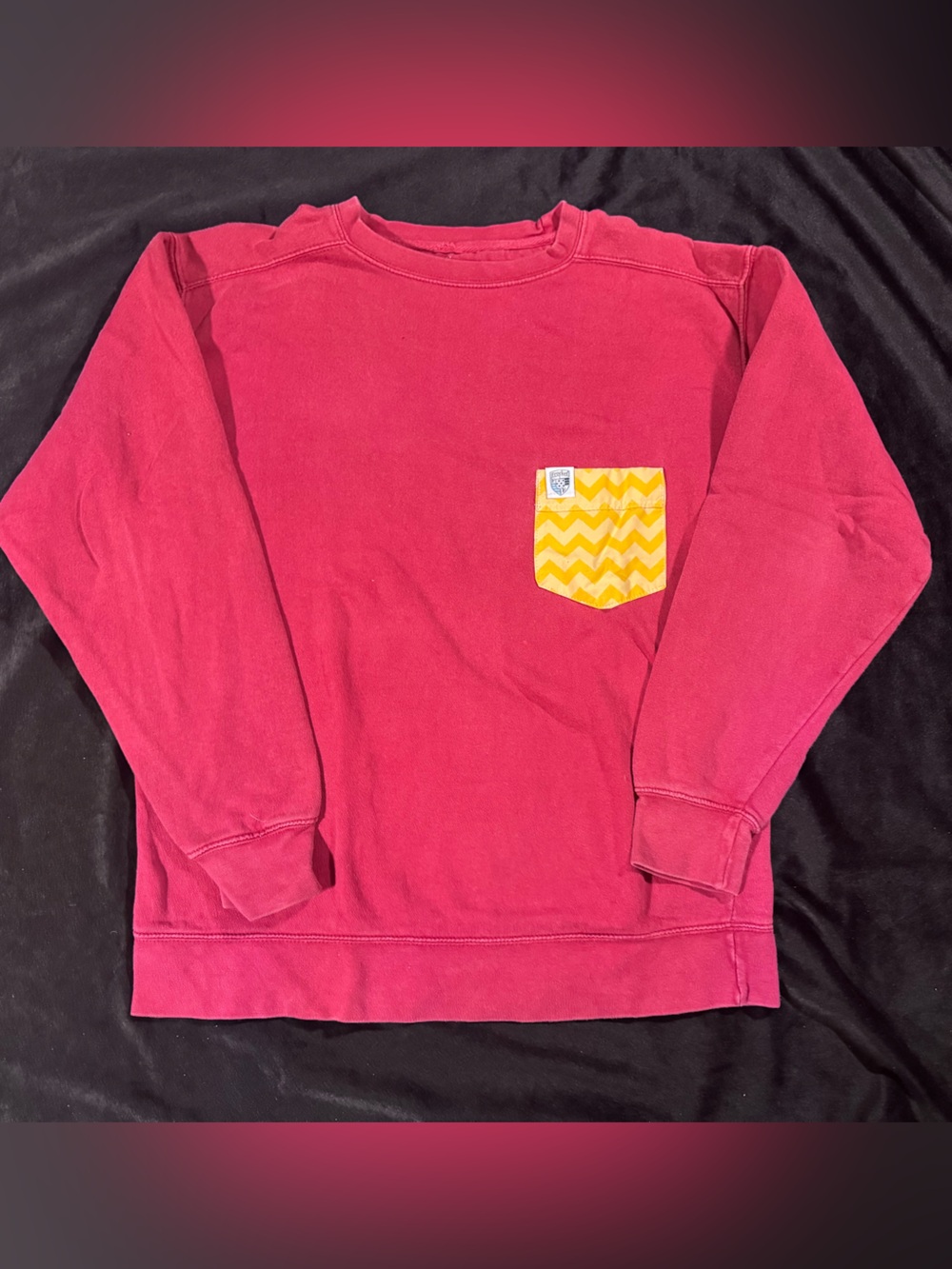 Florida Tallahassee Crewneck Sweatshirt with Yellow Chevron Pocket